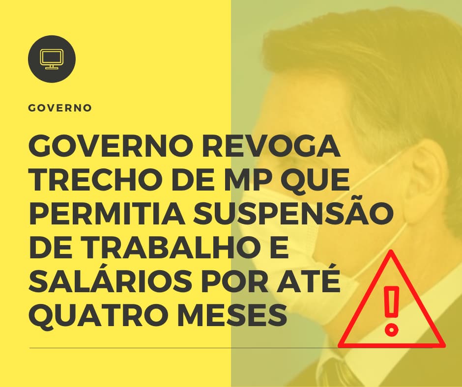 Governo Revoga Trecho De Mp Que Permitia Suspensão De Trabalho E Salários Por Até Quatro Meses Blog Vb Contabilidade - Contabilidade e Administração de Condomínios em Maringá | VB Comtanilidade